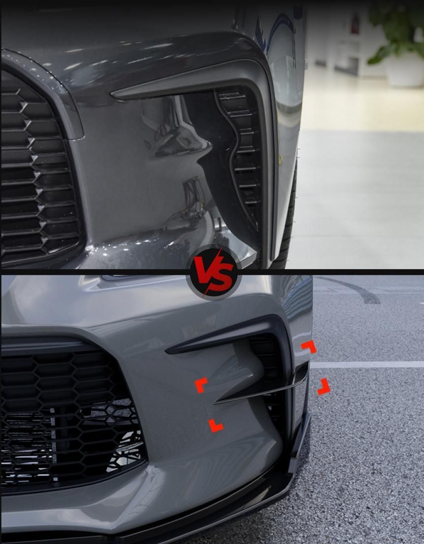 トヨタGR86 スバルBRZ 2025 ABS製 フロントグリル フラップ スポイラー ピアノブラック カーボン調