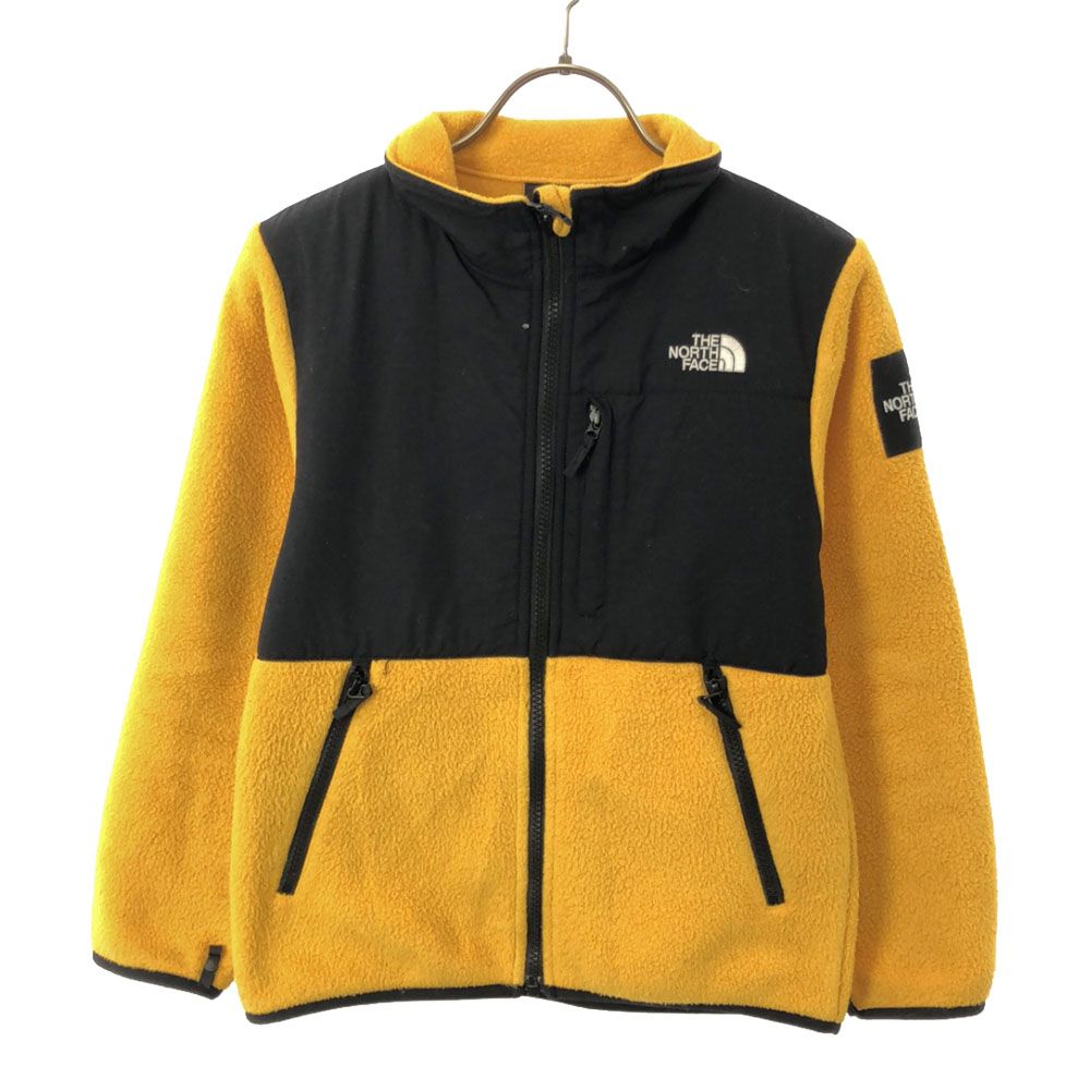 古着 THE NORTH FACE ザノースフェイス NAJ71943 ロゴ刺繍 ザノースフェイス NAJ71943 ロゴ刺繍 デナリ ジャケット 140 オレンジ系×ブラック THE NORTH FACE フリース アウトドア キッズ