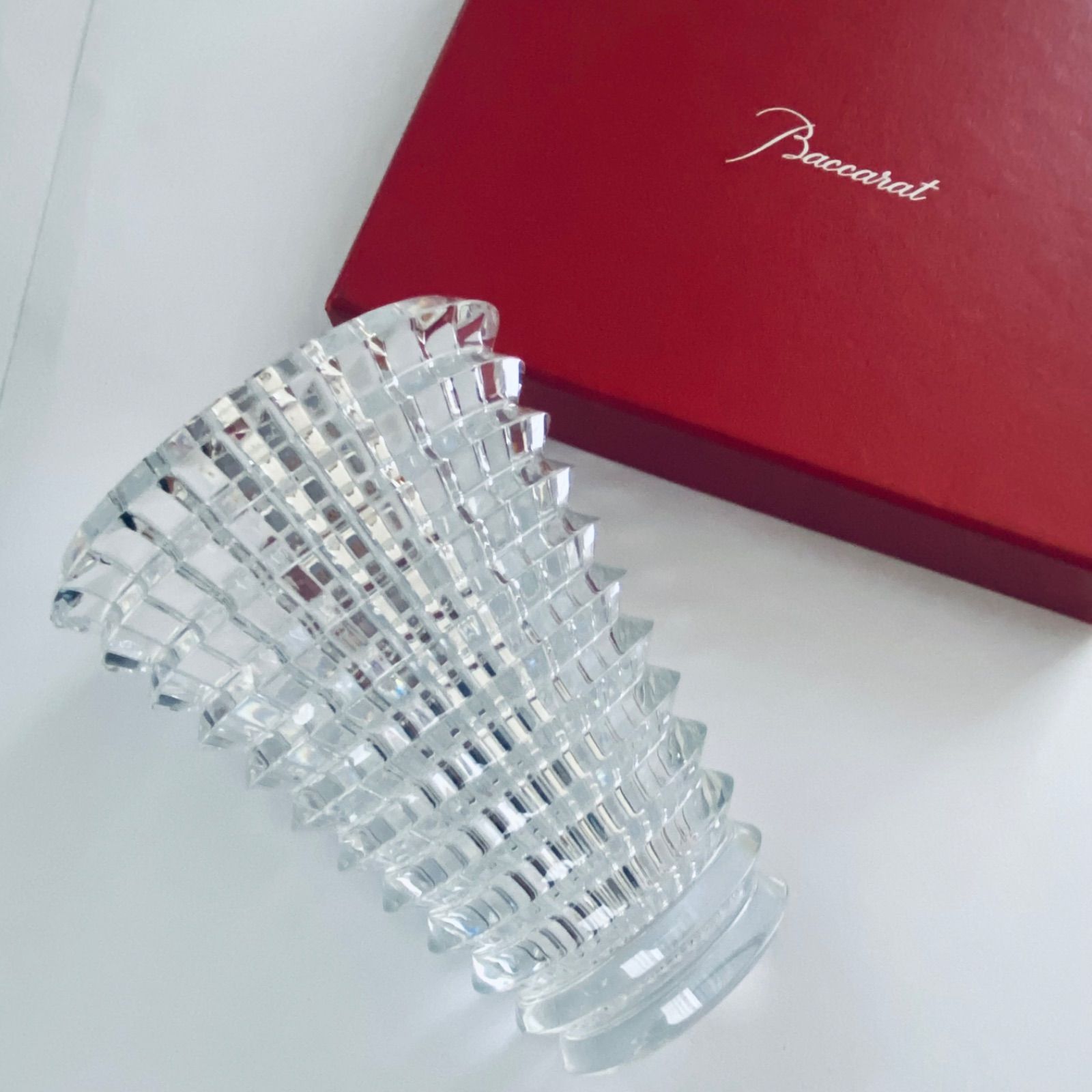 未使用品 Baccarat バカラ アイ フラワーベースS クリスタルガラス