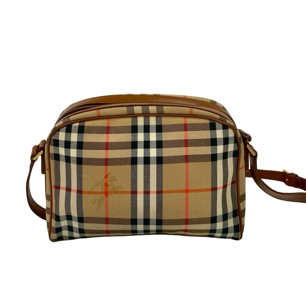 極 美品 Burberrys バーバリーズ ノバチェック 柄 シャドーホース ロゴ
