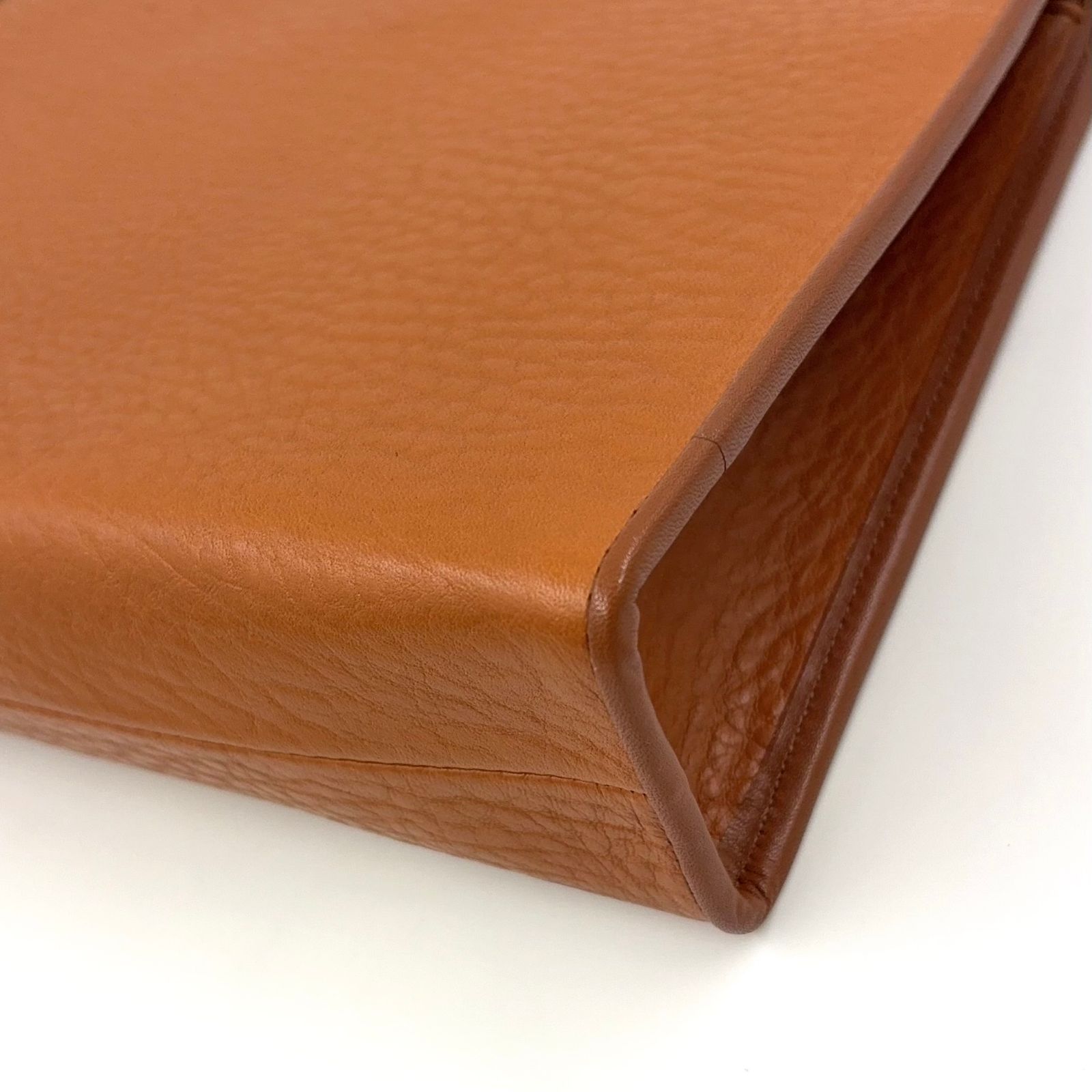 BURBERRY ノバチェック レザー ブラウン クラッチバッグ ゴールド