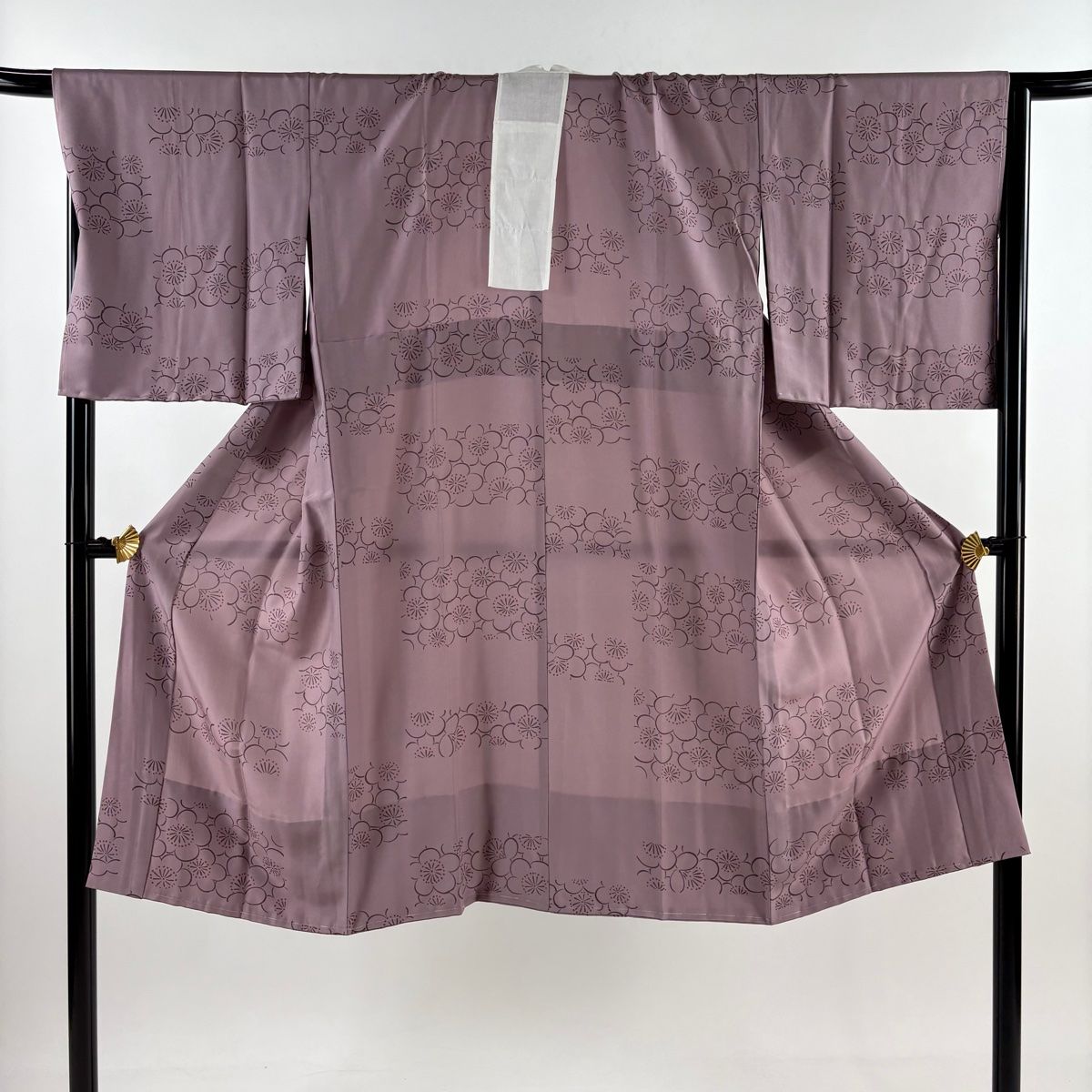 長襦袢 身丈121cm 裄丈67.5cm L 梅 薄紫 正絹 秀品