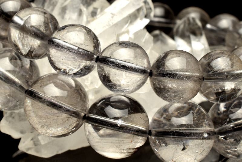 ☆超透明・虹入り シルバールチルクォーツ ブレスレット 銀針水晶