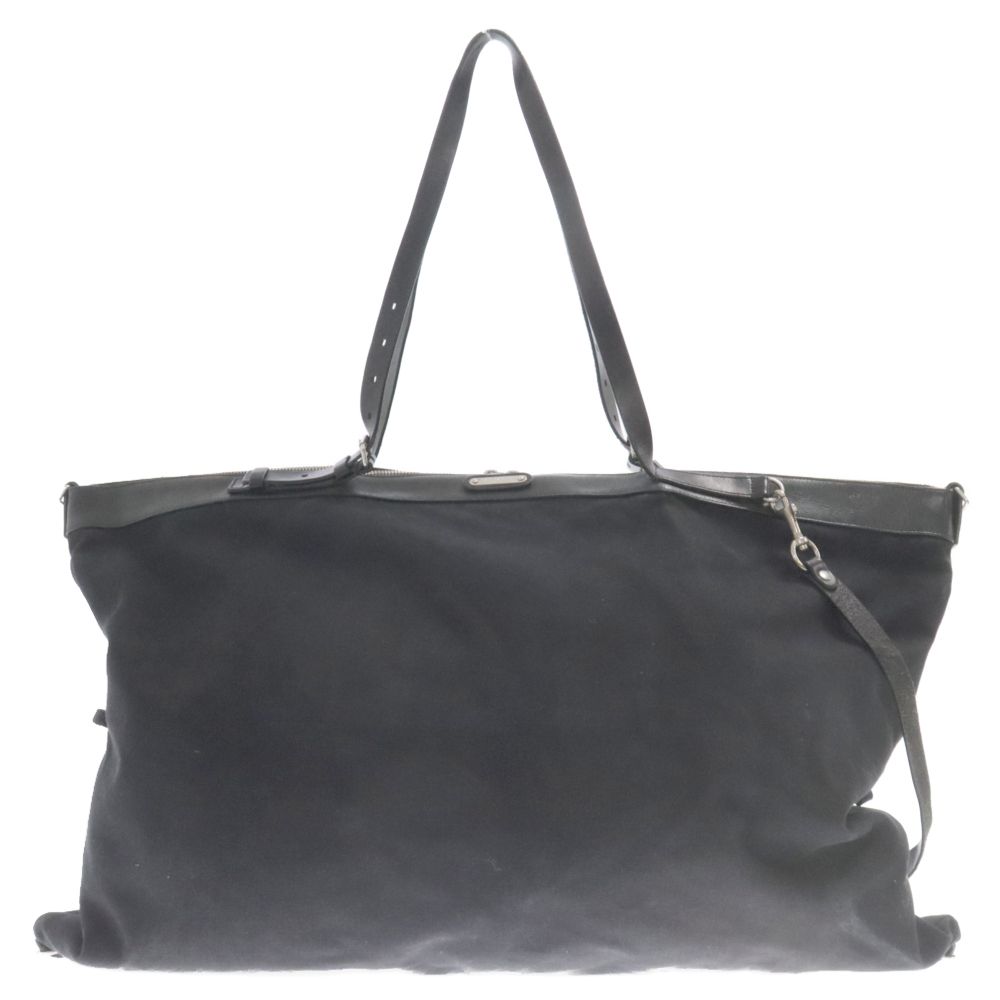 SAINT LAURENT PARIS (サンローランパリ) SAC L FLAT SHOP サック フラットショップ ボストンバッグ 2WAY キャンバス/レザー 522611 ブラック