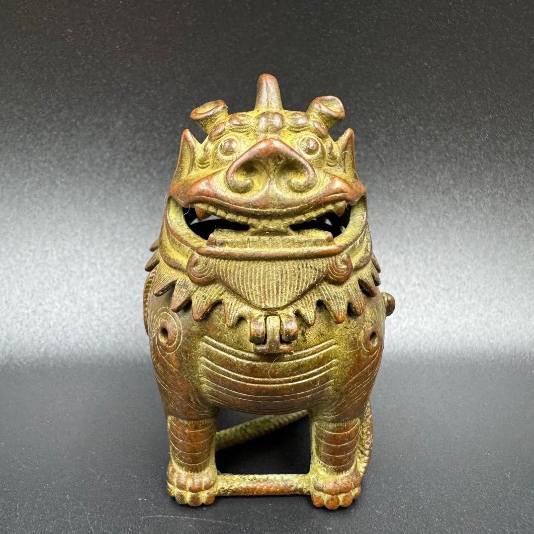 朱雀香炉 銅器 文房具 茶道具 重厚 極細工 工芸品 美術品 置物 銅 細工 瑞獣香炉 茶道具 香道具 蓋置 置物 - メルカリ