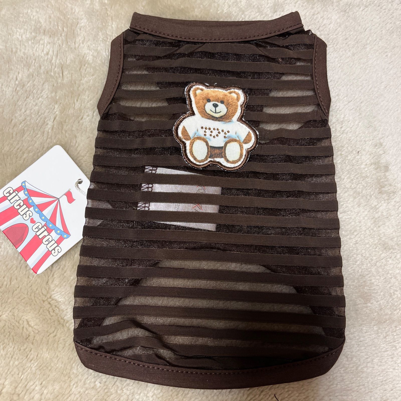 新品】サーカスサーカス circus circus Airy Bear ボーダータンクXS