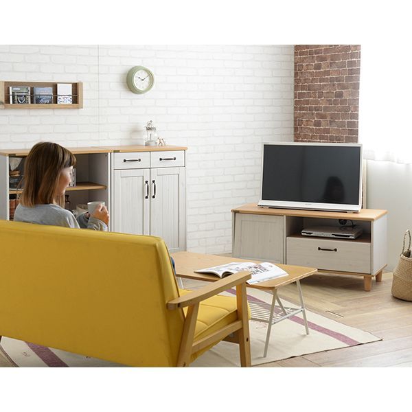 コンパクト テレビボード 幅100cm テレビ台 TVボード ローボード 1人暮らし 姫系 おしゃれ MARWIL-DEMENAGEMENTS_CH