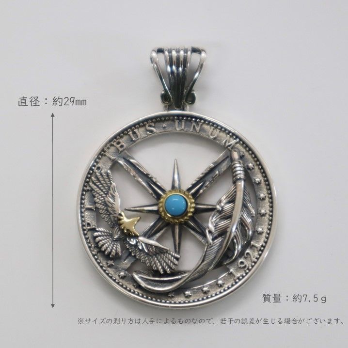 silver925 ペンダントトップ フェザー イーグル ゴールド シルバー