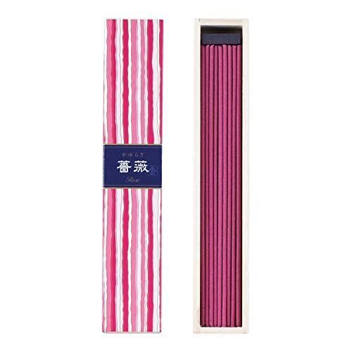 日本香堂 Nippon Kodo かゆらぎ 薔薇 スティック 40本入 香立付 線香 ろうそく型 ホワイト 40個 x 1