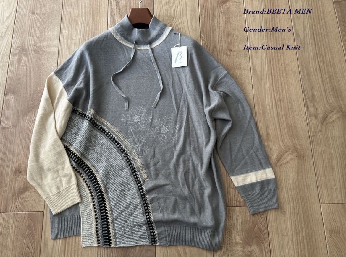 新品 COMME CA BEETA MEN ベータメン 日本製【スキールック】雪柄 