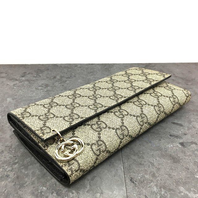 入園入学祝い 長財布 GUCCI 極美品 送料込み！ 75 212104 ピアス GGスプリーム 小物