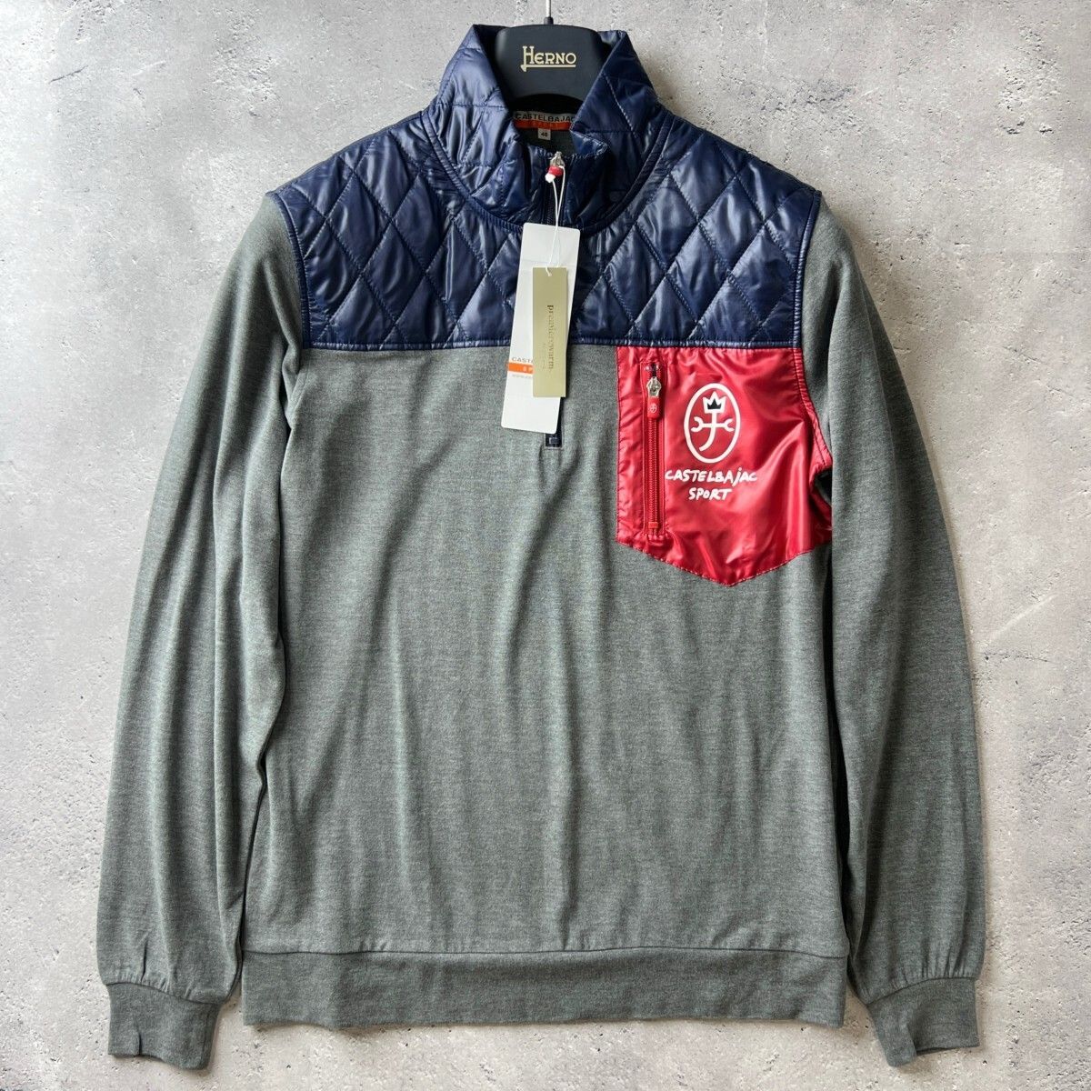 CASTELBAJAC SPORT 中綿ジャンパー　サイズ4 羊革　黒 カステルバジャック CASTELBAJAC 7213412101メンズ 中綿