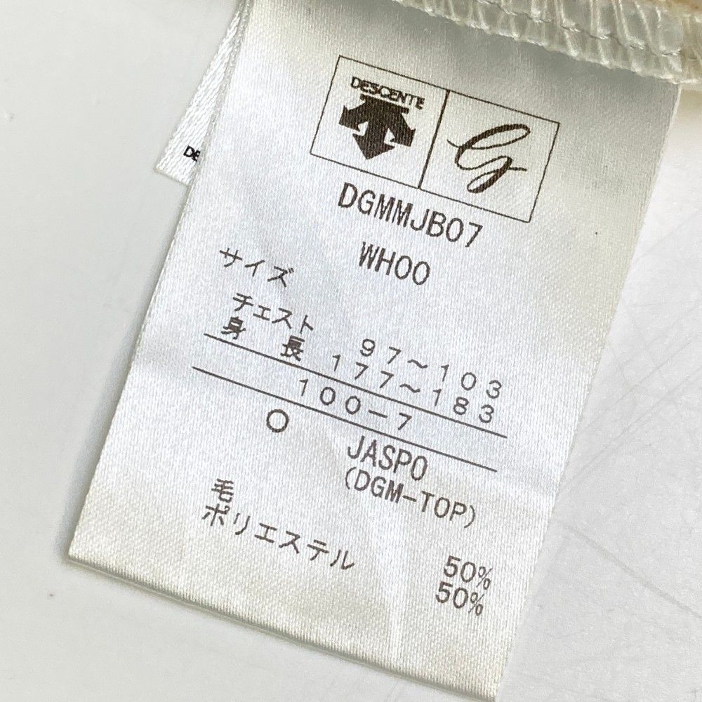 サイズ：O DESCENTE GOLF デサントゴルフ 長袖ポロシャツ ホワイト系