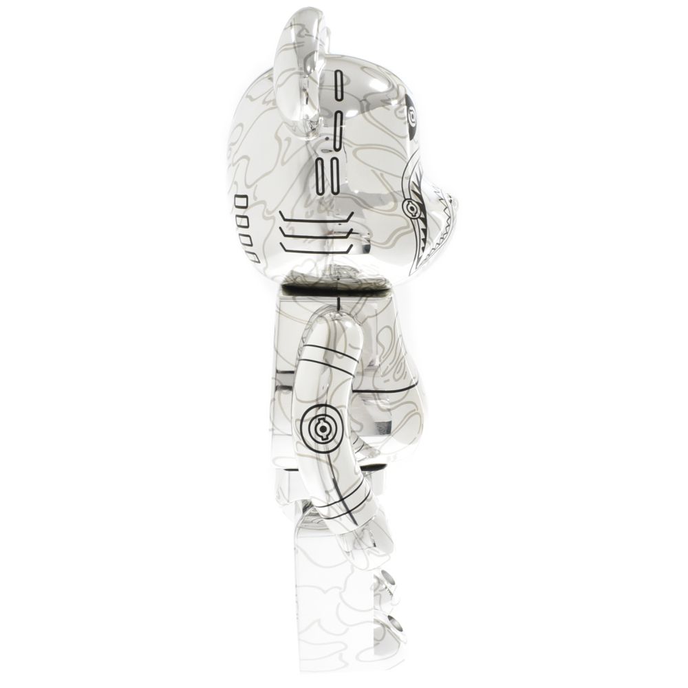その他 MEDICOM TOY - BAPE X HAJIME SORAYAMA SHARK BE@RBRICK Bearbrick x BAPE x Hajime Sorayama Camo Shark 1000% 'Silver