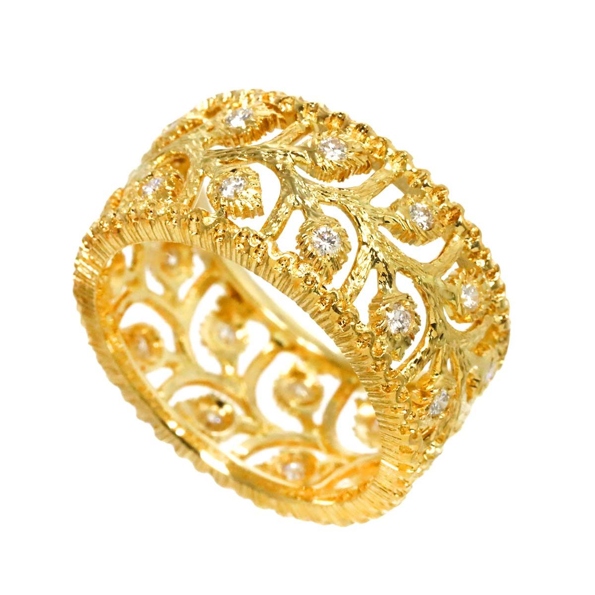 リング 13号 ダイヤ 0.39ct K18 YG イエローゴールド 750 指輪 Diamond  