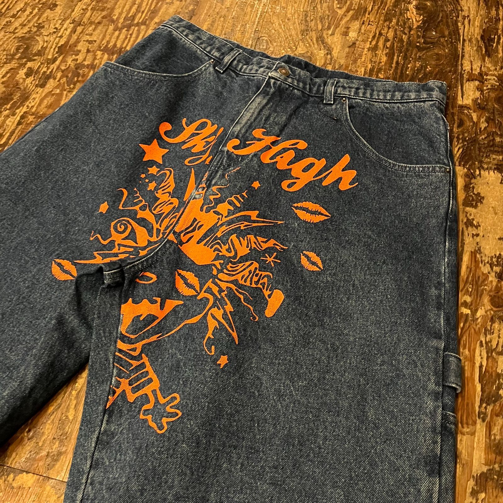 SKY HIGH FARM スカイハイファーム graphic denim shorts SHF06-J001