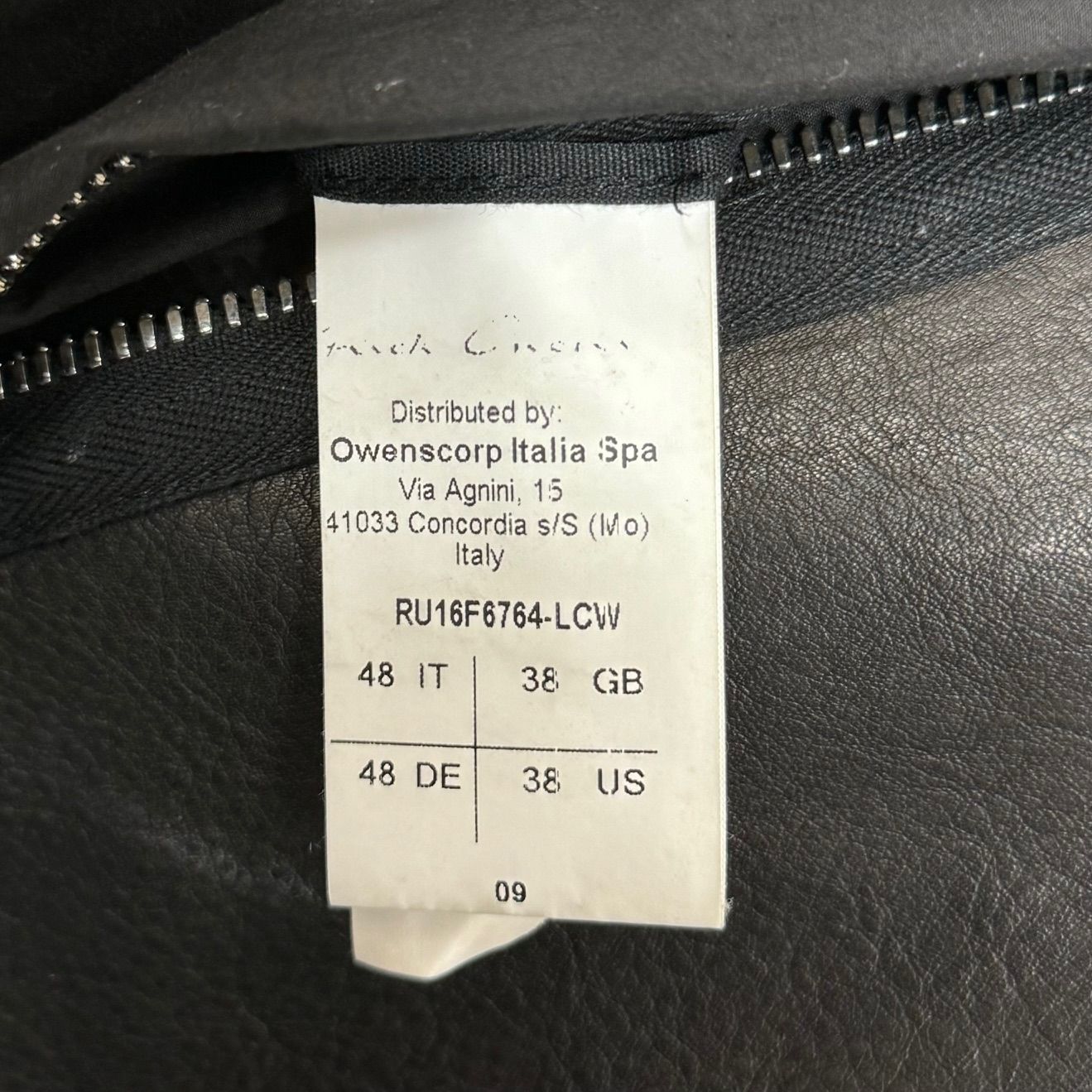 Rick Owens ライダース UK8 US6 IT40 国内正規 Rick Owens STOOGES レザー セミダブル ライダース
