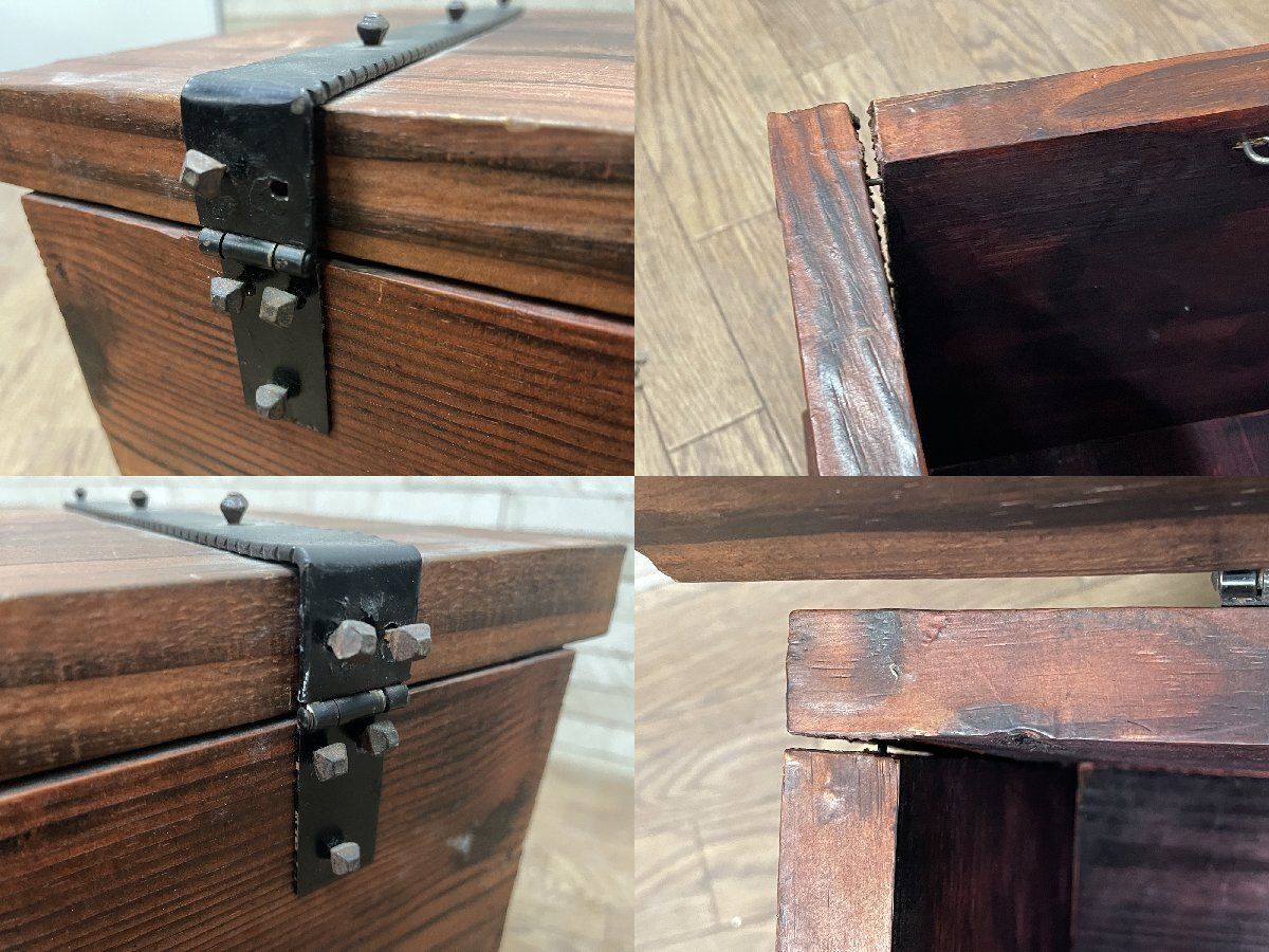 スペインカントリー 木彫り 収納箱 トランク マルチボックス