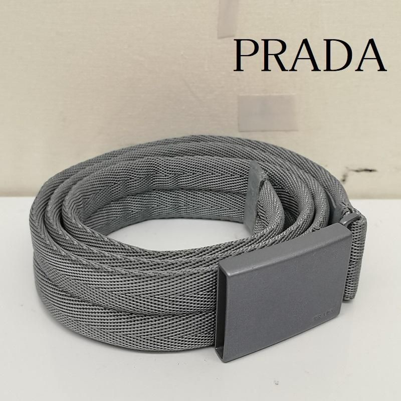 PRADA プラダ ベルト・バックル ナイロン ベルト ロゴ 刻印