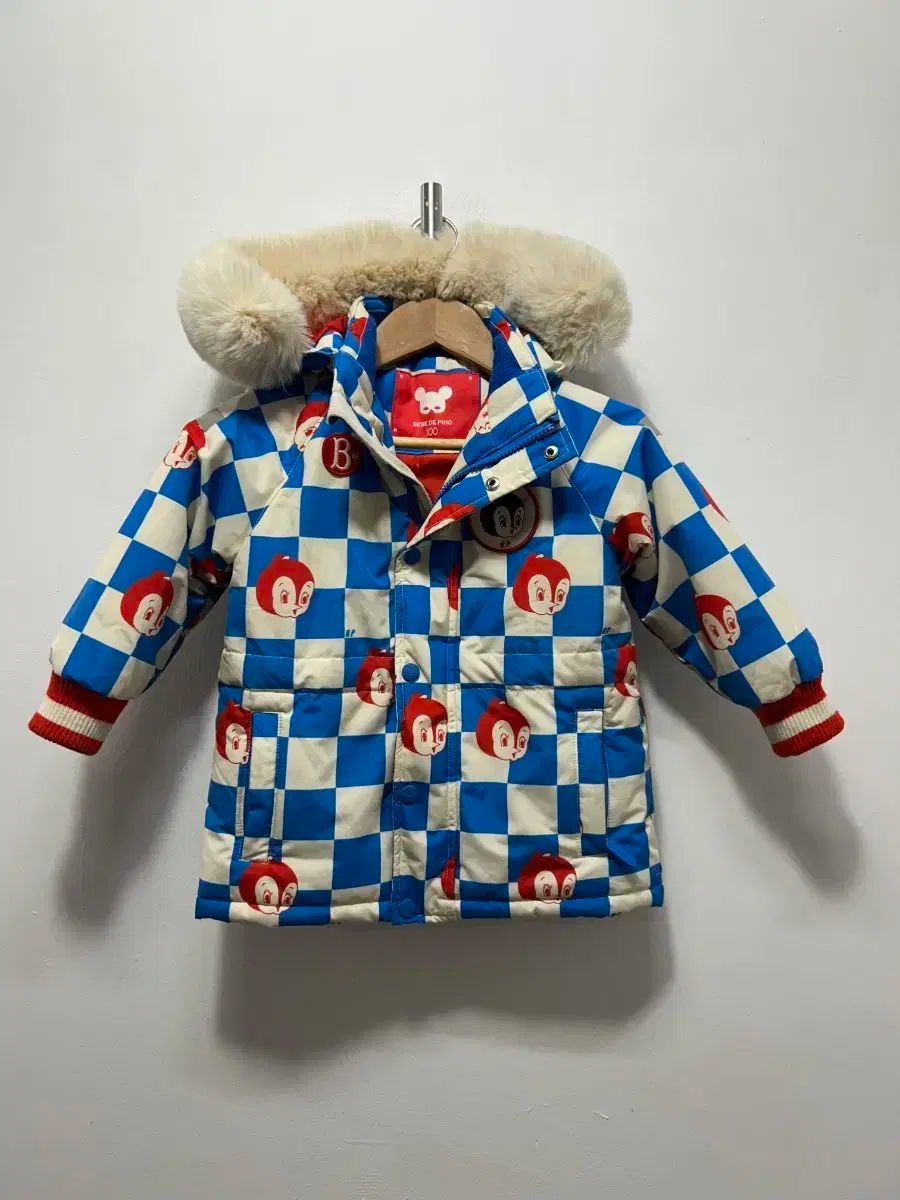 BEBE DE PINO チェック キャラクター キッズ アウター 100 ユニセックス