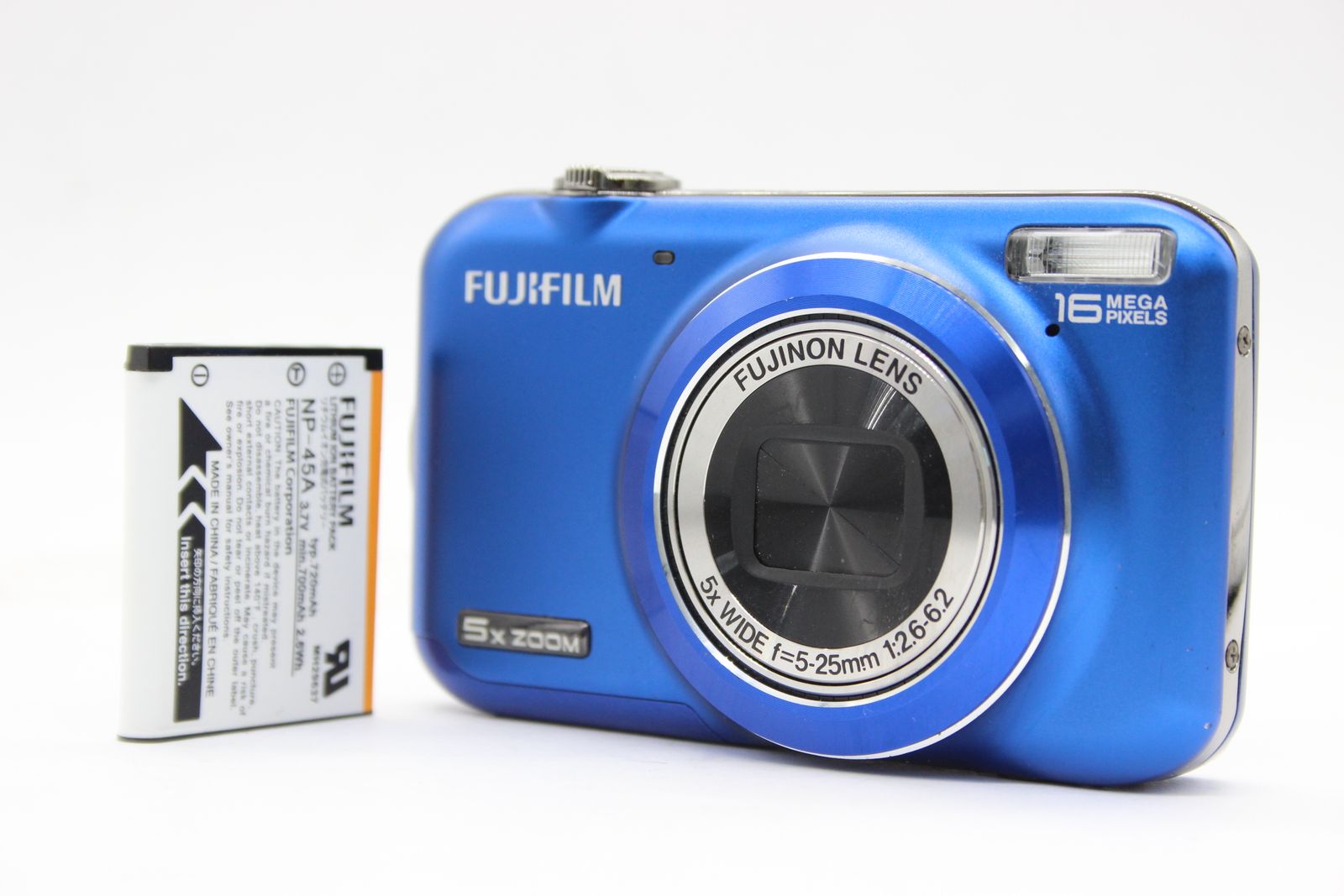 返品保証】 フジフィルム Fujifilm Finepix JX400 ブルー Fujinon 5x 