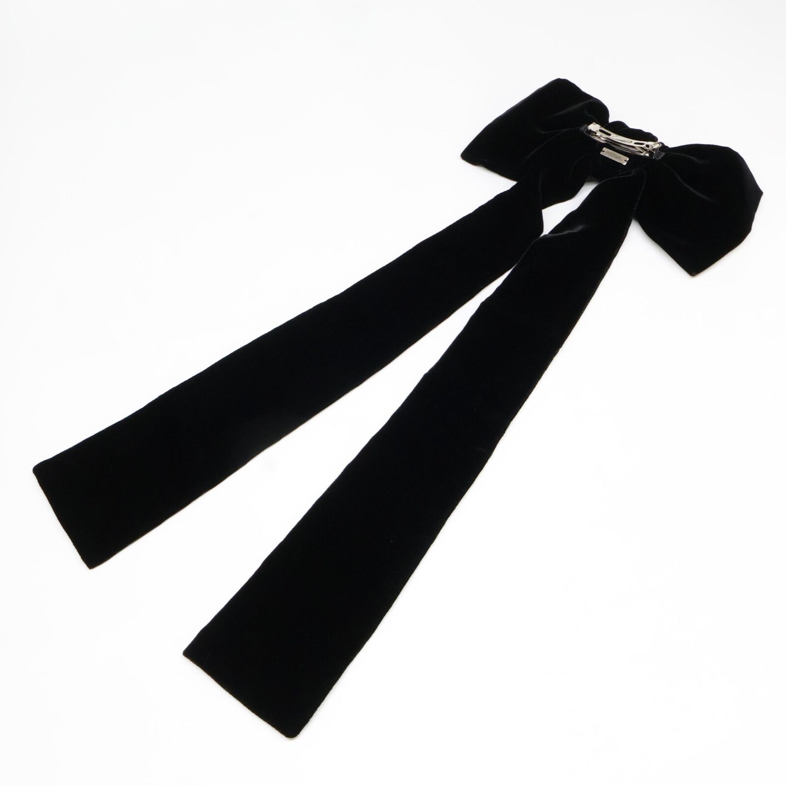 ヘアアクセサリー FETICO VELVET LONG BOW HAIR CLIP black VELVET LONG BOW HAIR CLIP｜FETICO フェティコ