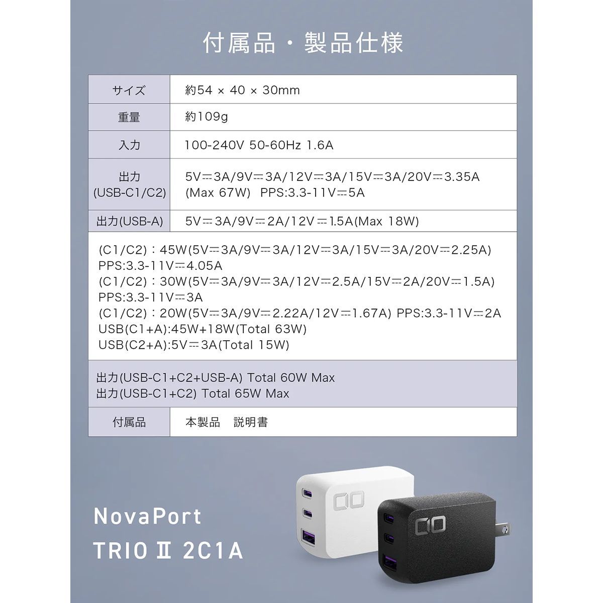 67W 3ポート