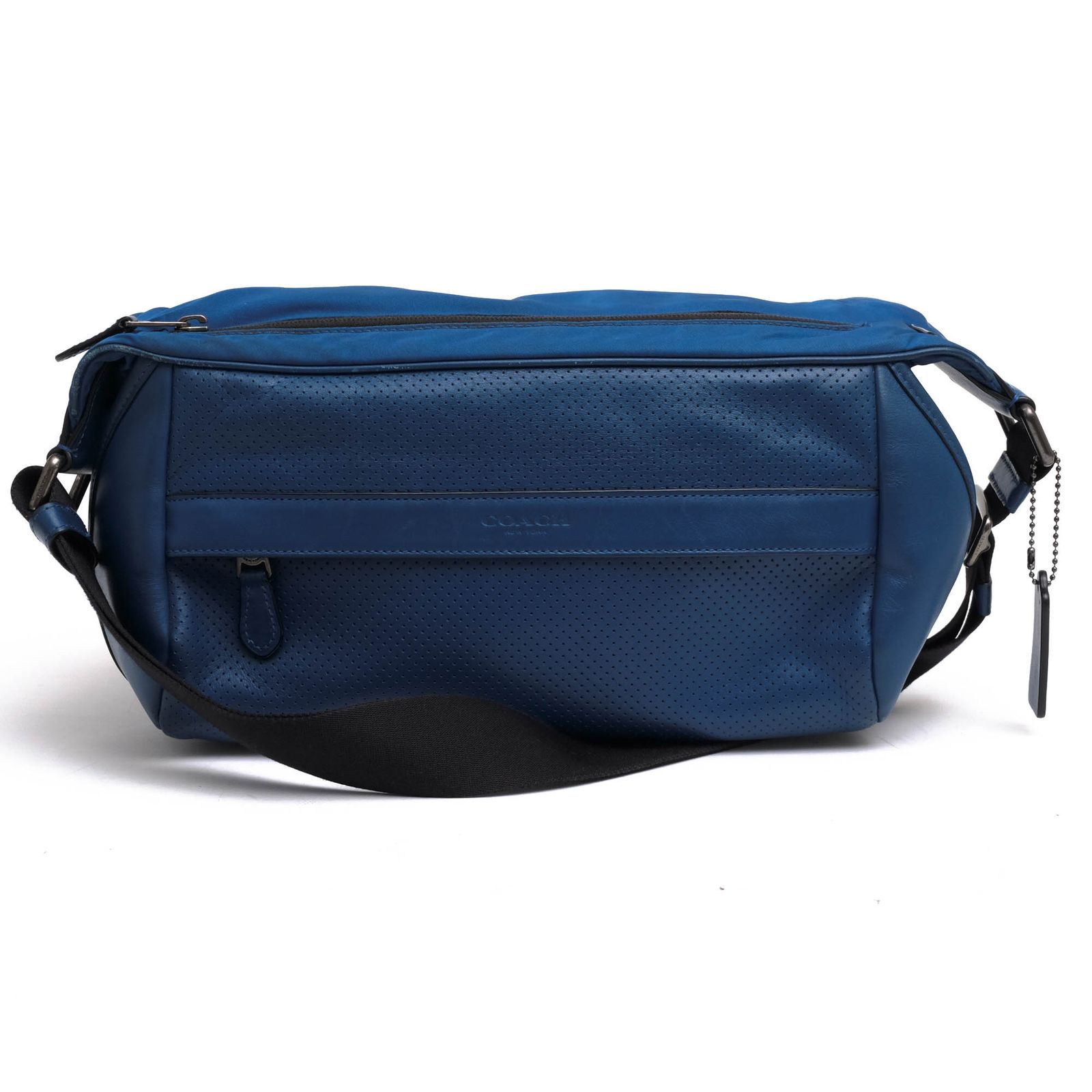 コーチ COACH バッグ ショルダーバッグ 鞄 メンズ 男性 男性用レザー 革 本革 ブルー 青 F72234 TERRAIN PACK IN PERFORATED LEATHER テリアン パフォレイテッド レザー ボディー バッグ パーフォレーテッド