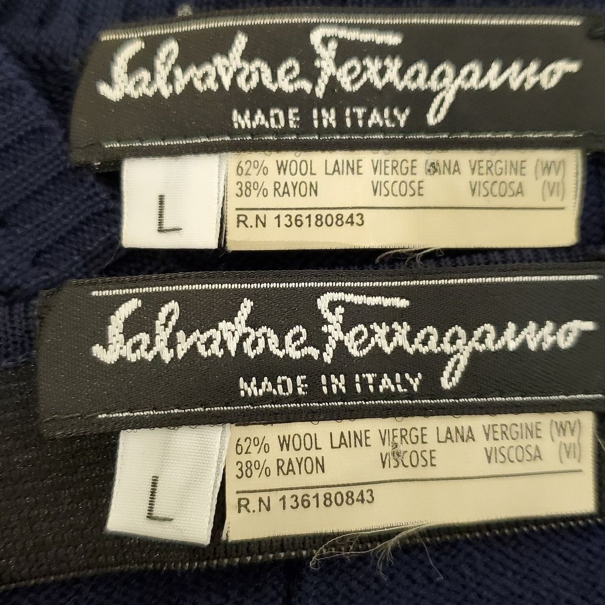 SalvatoreFerragamo(サルバトーレフェラガモ) スカートセットアップ レディース美品 - ダークネイビー ニット - メルカリ