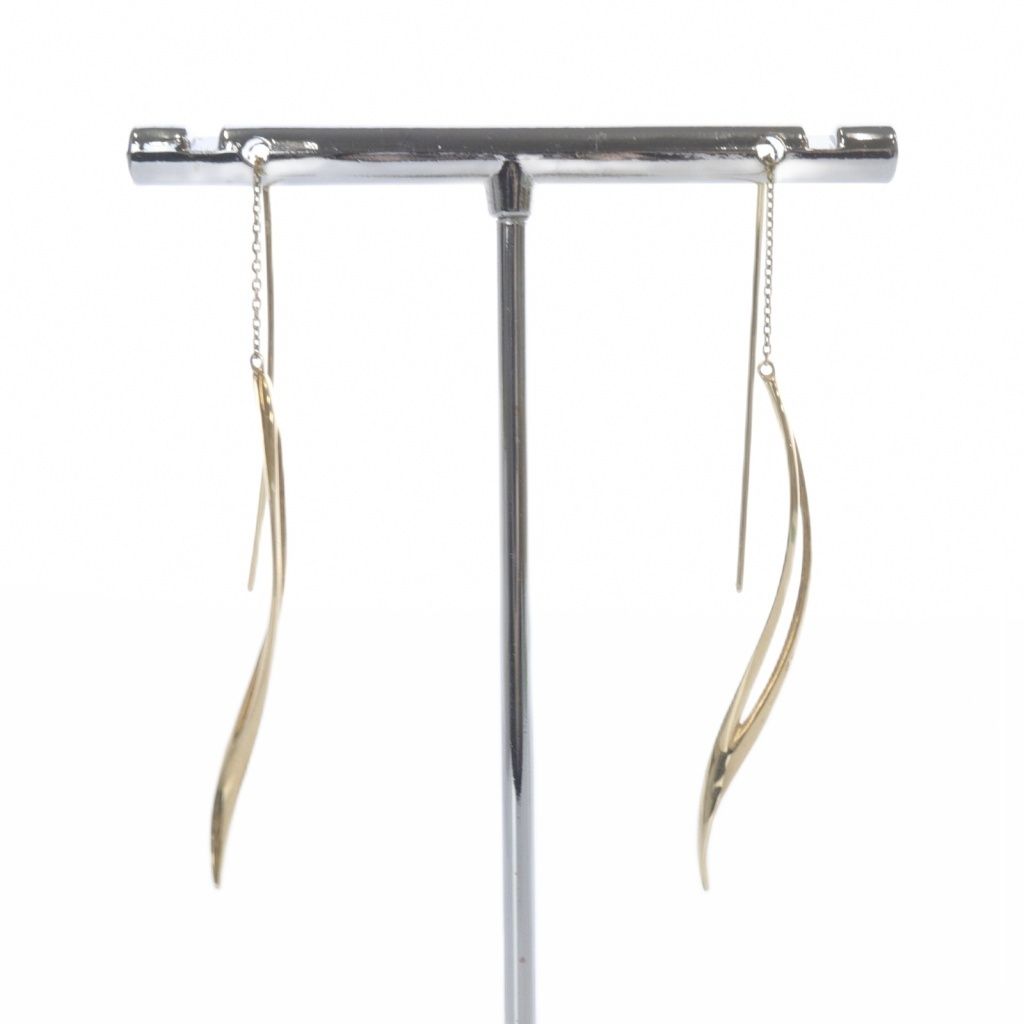 スタージュエリー STAR JEWELRY WAVE PIERCED EARRINGS ピアス K10 イエローゴールド