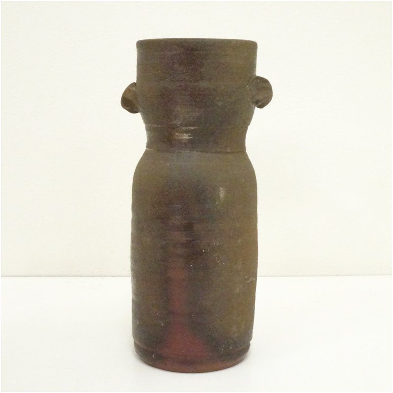 備前焼 人間国宝 藤原雄造 花入（共箱） 花入れ 茶道 茶道具 花瓶 花器