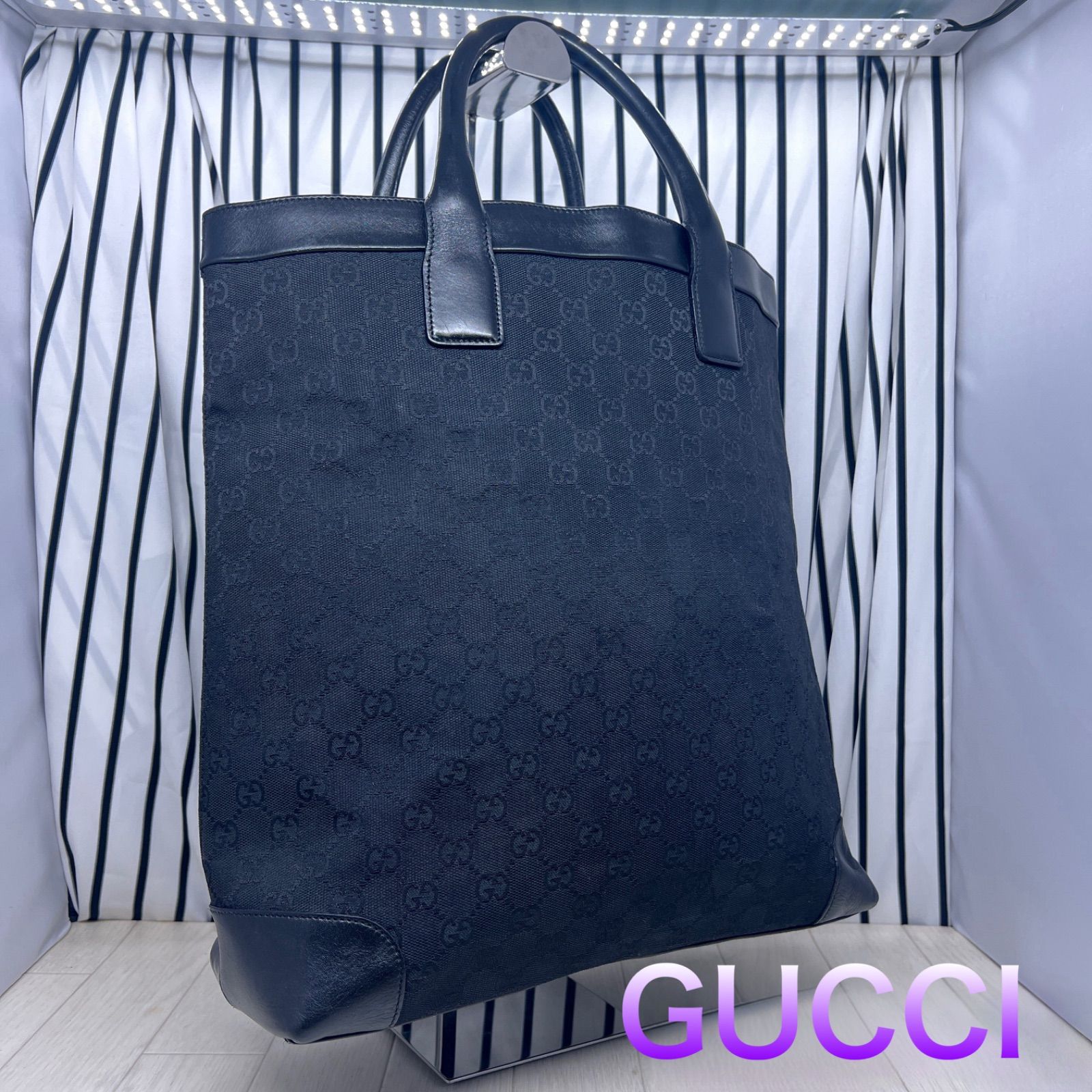 【格安】GUCCI×グッチ A4収納可能GG柄トートバッグ