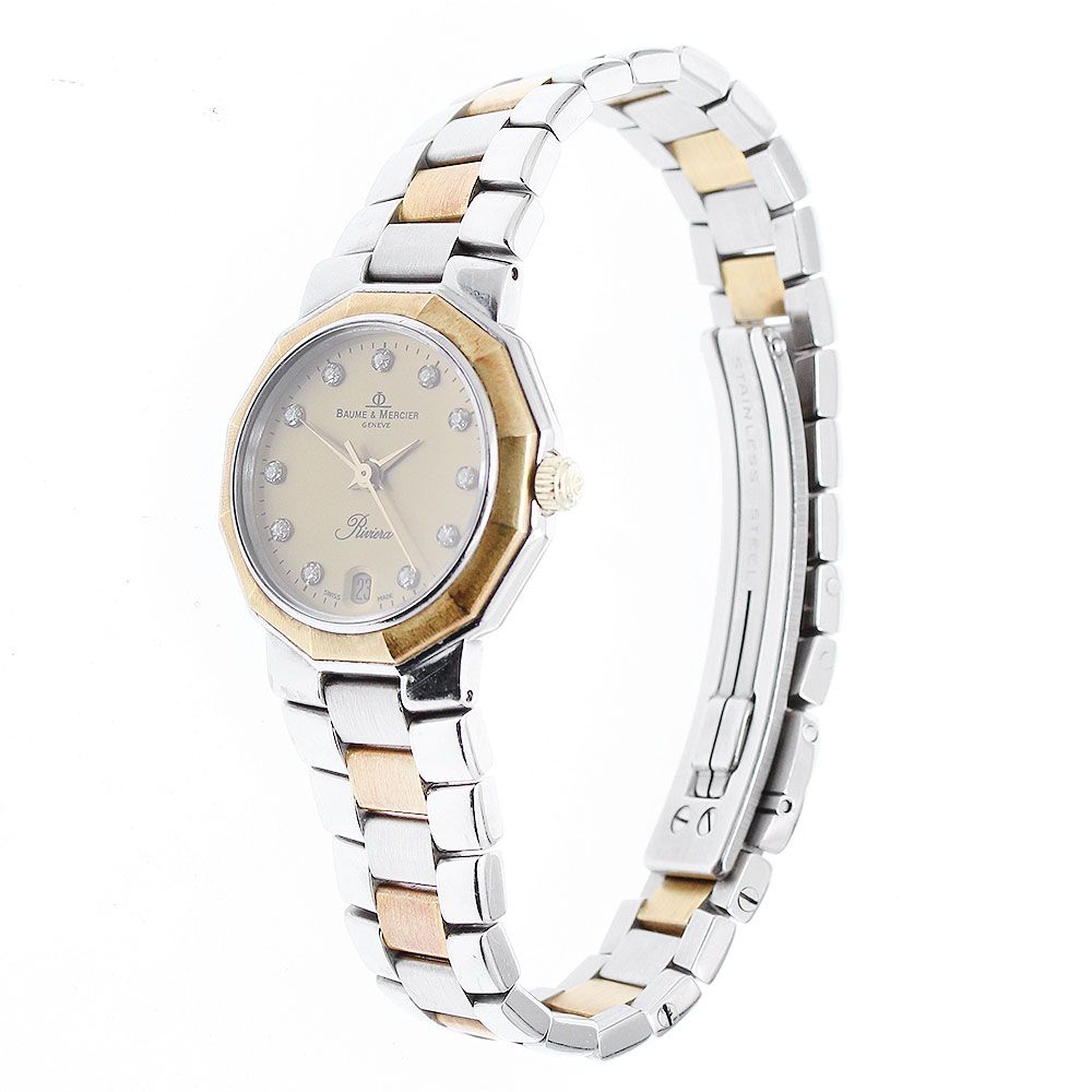 ボーム＆メルシェ Baume & Mercier 5231 リビエラ 11Pダイヤ クォーツ  
