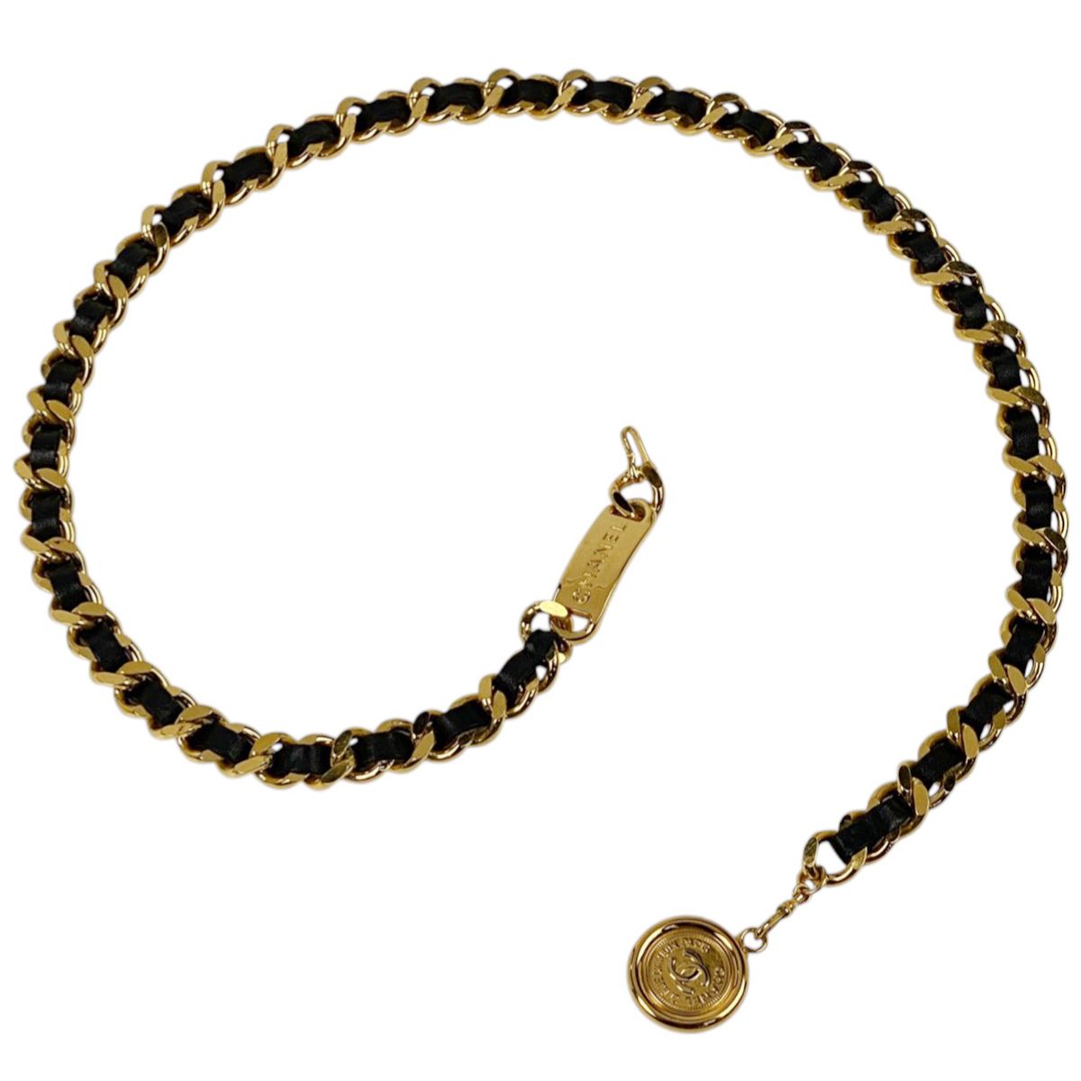 シャネル ココマーク チェーン カフス ゴールドカラー 94A シャネル CHANEL ココマーク チェーン ベルト ロゴ 94A刻印