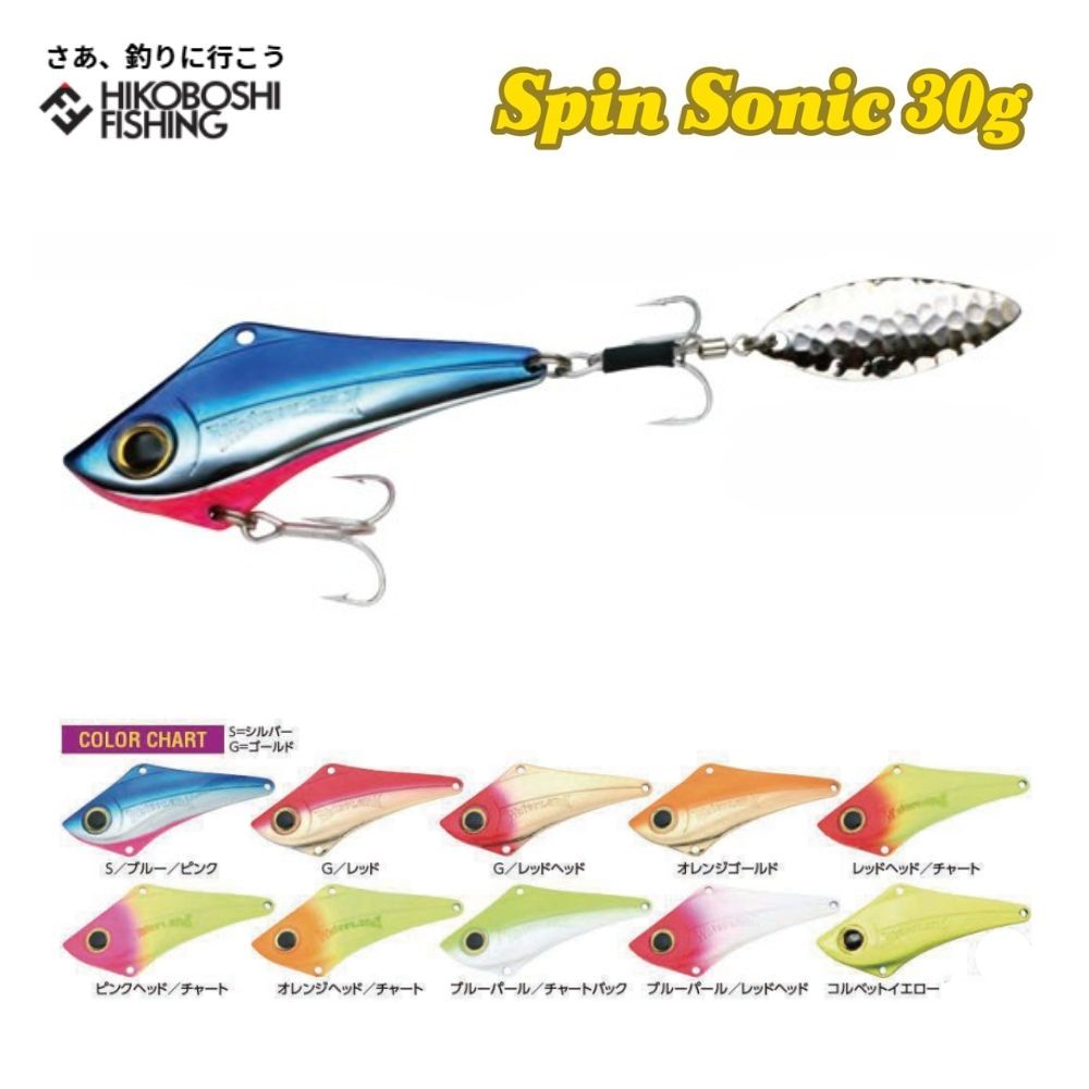 ウォーターランド スピンソニック 30g スピンテールジグ Water Land