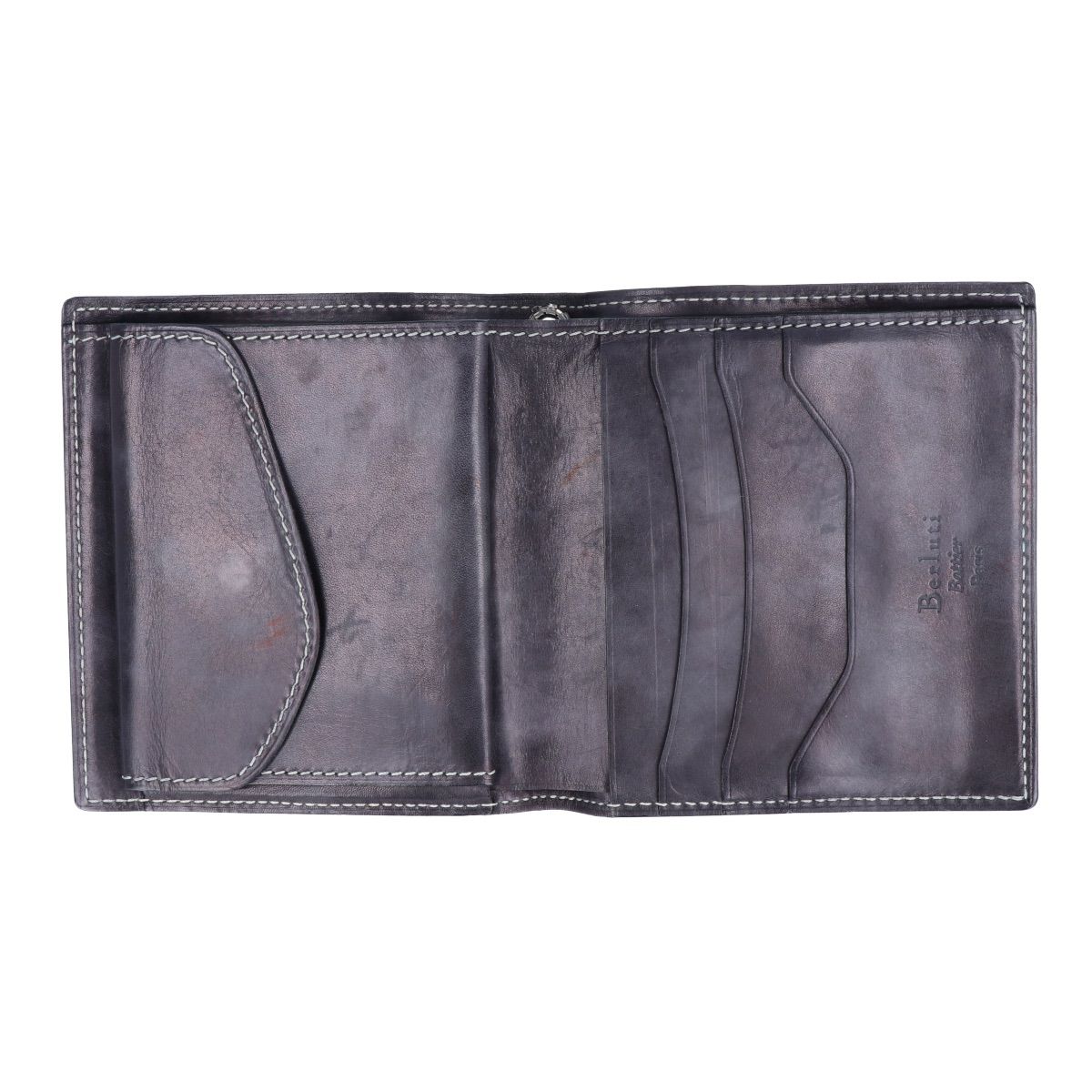 【新品✨】ベルルッティ カリグラフィ 二つ折り財布 コンパクトウォレット 黒 Berluti ベルルッティ コンパクトウォレット 財布 三つ折り