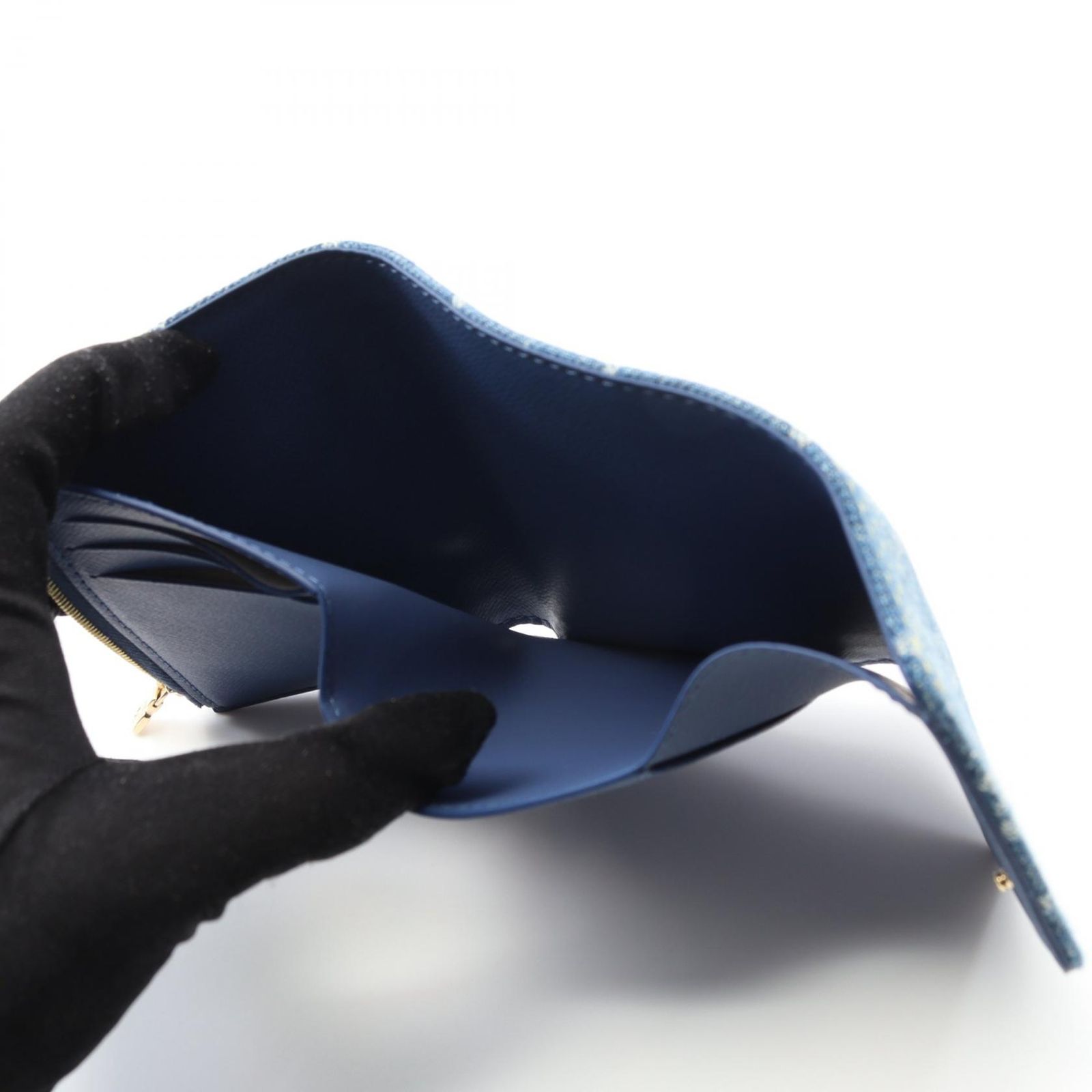 ☪ LOUIS VUITTON ルイ ヴィトン ポルトフォイユ ヴィクトリーヌ モノグラムデニム 三つ折り財布