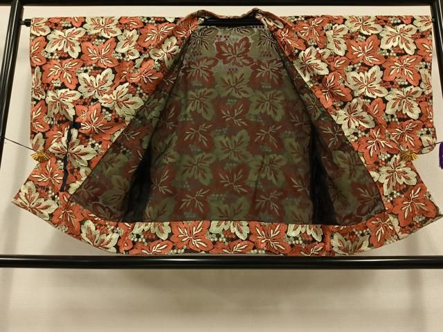 平和屋着物▽道中着 スリーシーズン 春夏秋 塵除け 葉尽くし 正絹 逸品