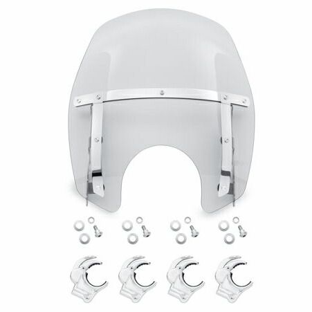 ウインドスプリッター クイックリリース コンパクトウインドシールド ライトスモーク 高さ495mm×幅447mm