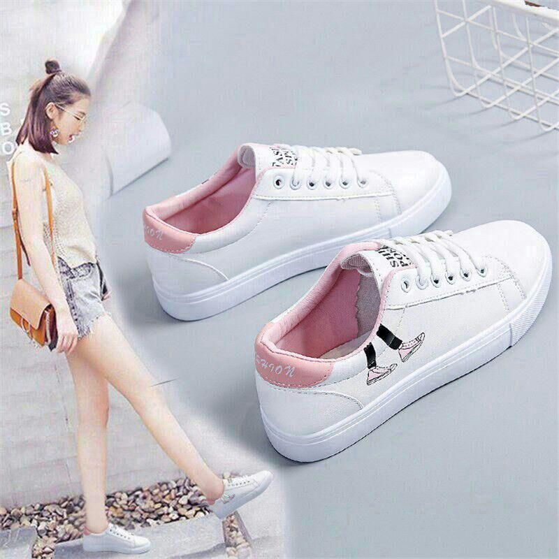 メルカリshops 白い靴の女子の春の新型の100均女性の靴の流行のレジャーのレディーススポーツ