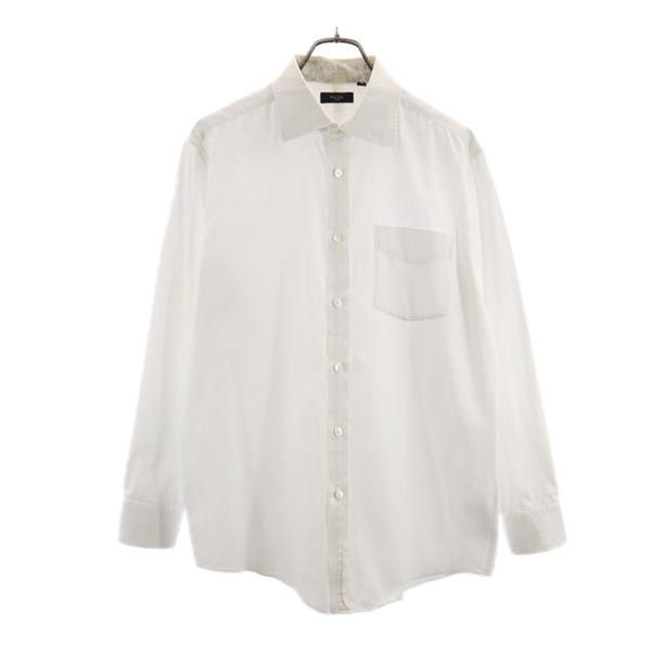 ポールスミス ダイヤ柄地 長袖 シャツ XL ホワイト Paul Smith
