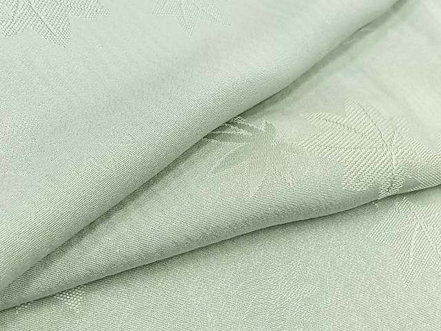 平和屋着物▽上質な色無地 単衣 楓地紋 千草鼠色 正絹 逸品 AAAY9417jh