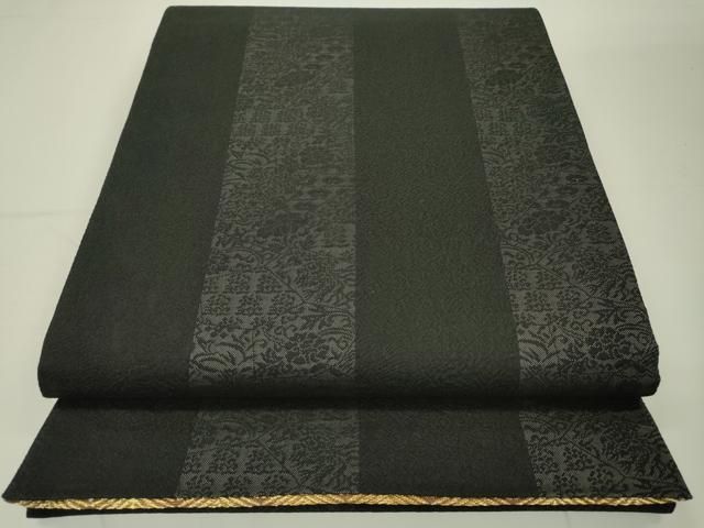 平和屋着物○両面 六通柄袋帯 亀甲松葉文 金糸 正絹 逸品 DAAR0729fe