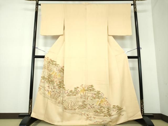 平和屋着物●豪華色留袖 刺繍 松竹梅 風景文 金彩 正絹 DAAX4449ps