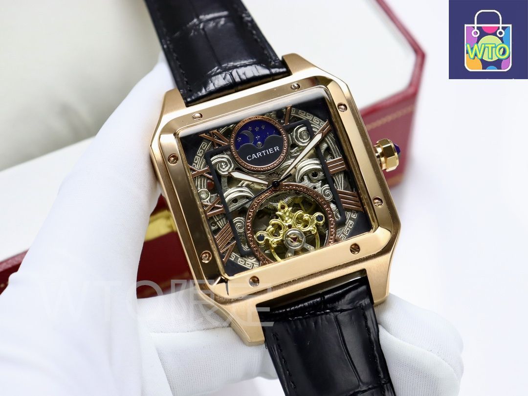Cartier ステンレススチール 時計 今日WTO】Cartier カルティエ 角型腕時計 トップバージョン 316L