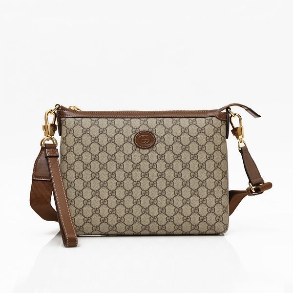 グッチ GUCCI インターロッキングG GGスプリームキャンバス×レザー