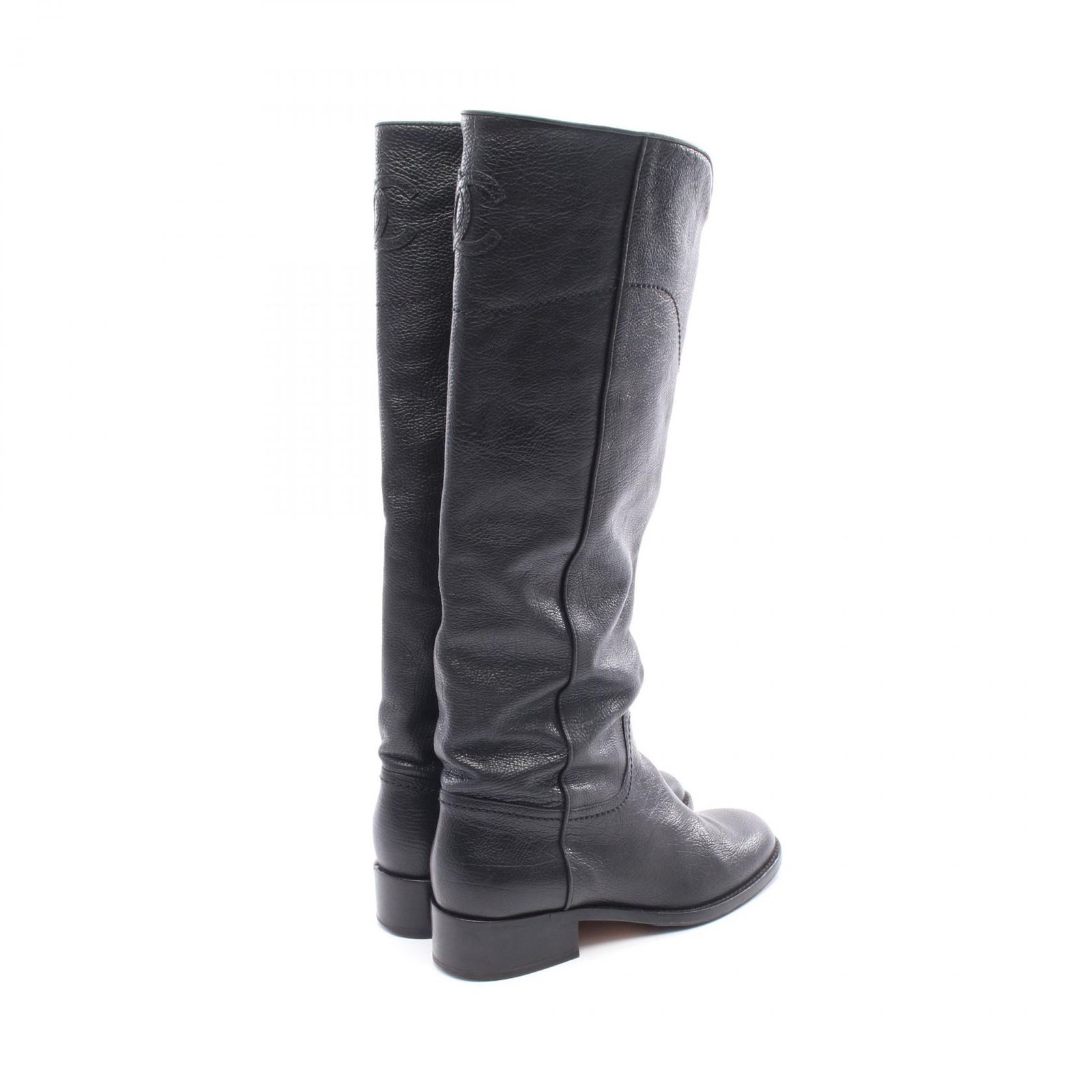 シャネル CHANEL ブーツ ココマーク G26069 ブラック レザー ココマーク ブーツ ブラック G26069 レディース Used B