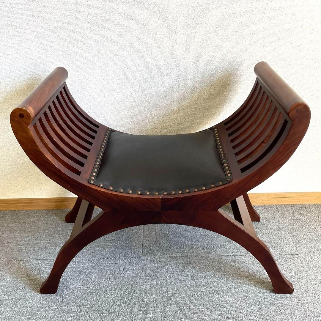 座面レザー 黒ブラック