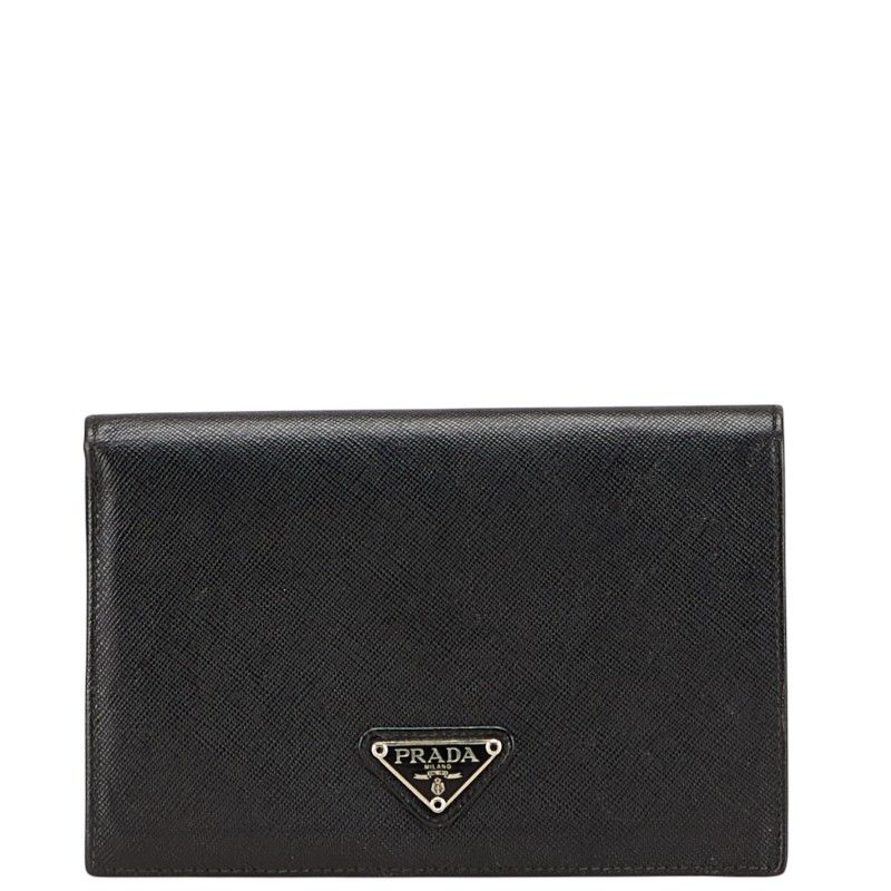 プラダ 三角ロゴプレート ブラック レザー メンズ PRADA【1