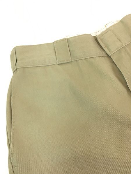 古着 90s USA製 Dickies コットンツイル ワーク チノ パンツ ストレート カーキ W35 L29 